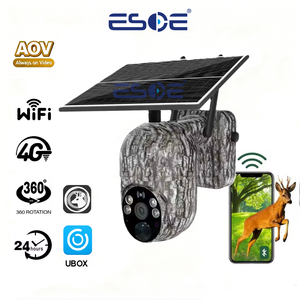 Cámara de Seguridad CCTV Solar PIR de Gran Angular de 355 Grados, 3MP 4MP, Cámara de Vigilancia para el Hogar 4G, Visión Nocturna, Audio Bidireccional, PTZ - Product Image 1