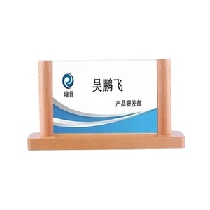 Exhibidor de Letreros de Acrílico con Base de Madera para <span class=keywords><strong>Hotel</strong></span>, Bar, Restaurante, Reuniones - Product Image 1