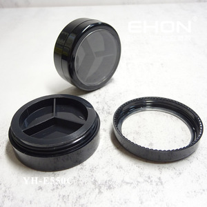 Round ABS <b>Plastic</b> Cosmetic Eyeshadow Palette with 2/3 Colors Empty <b>Containers</b> for Makeup Packaging Custom Logo Available - Product Image 6