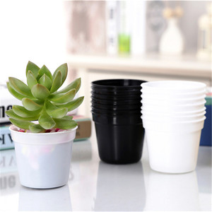Promozionale carino giardino a buon mercato quadrato rotondo piccolo bianco nero 2.6 ''2.1'' vivaio piantina di piante succulente vaso - Product Image 4