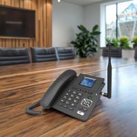 Téléphone IP de bureau double bande WiFi 4G SIM avec récepteur de messagerie vocale Transfert d'appel Accessoires complets pour appartement maison POE Réseau GSM