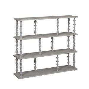 Nordique style Français en bois massif rustique vieux pin blanc lumière <span class=keywords><strong>couleur</strong></span> patinée 4 étages étagère présentoir - Product Image 2