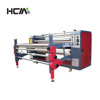 Machine de transfert thermique par sublimation à rouleaux pour tissus textiles, avec chauffage à l'huile et fonction de pressage à chaud