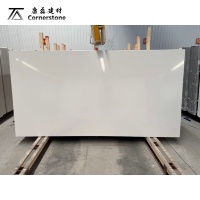 Dalles de quartz modernes 15mm 18mm 20mm 30mm d'épaisseur pour plans de travail de cuisine et de salle à manger, blanc pur, haute qualité