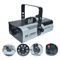 Machine à fumée MOKE 1500W 4 couleurs RGB avec lumières LED 3W, machine à fumée de scène traditionnelle pour mariages et événements