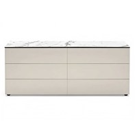 Commode à tiroirs en MDF, design moderne, finition mate, sans poignées, grande capacité, meubles de chambre à coucher