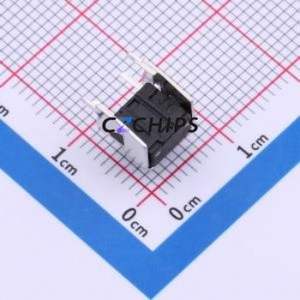 TS-1093E-A5B3-D2 Tactile Switch Through hole Component THT Switch Single Pole Single Throw Round Button 2.5N Right Angle Insert - Product Image 2