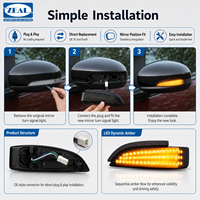 Feux clignotants réflecteurs de rétroviseurs latéraux à LED pour Toyota AURIS AQUA PRIUS VITZ AVALON CAMRY