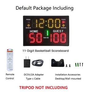 GX Portable LED Elektronische Basketball-Anzeigetafel Profession elle digitale Anzeigetafel mit Fernbedienung und Summer für Indoor-Sportspiele