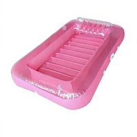 Matelas flottant gonflable avec poignées et boucles, chaise longue de piscine simple ou double, lit d'air flottant pour vacances à la plage