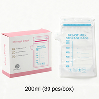 Sacs de conservation de lait maternel aseptiques de 200 ml prêts à être expédiés avec bec verseur latéral, anti-fuite, pour l'alimentation des bébés, compatibles congélateur, vente en gros
