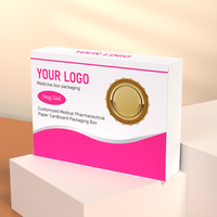 Boîtes d'emballage en carton pliable biodégradable pour médicaments pharmaceutiques, emballage en papier pour médicaments liquides