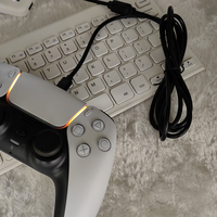 Câble de charge pour manette avec anneau magnétique, en PVC, logo gaufré, cordon USB-C pour PS5 Playstation 5 P5, manette de jeu
