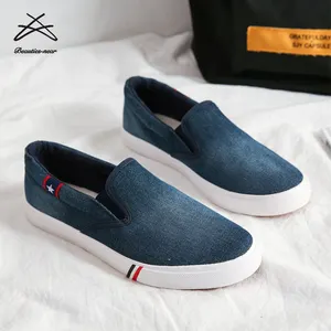 Tênis masculino clássico casual, tênis masculino de cano azul, slip on, moda primavera 2021