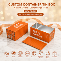 Boîte en fer blanc personnalisée pour mandarines avec poignées, pour emballage cadeau, bonbons, jouets, logo personnalisé, OEM, ODM, faible MOQ, directement de l'usine