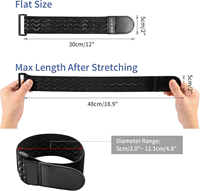 Sangle élastique en nylon + polyester + caoutchouc avec fermeture auto-agrippante personnalisée pour rallonges, tuyaux, vélos, jarretelles de pantalon