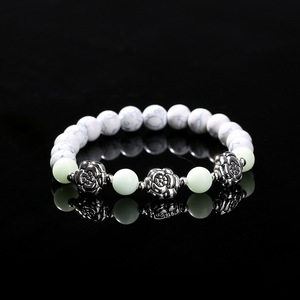 <span class=keywords><strong>Bracelet</strong></span> <span class=keywords><strong>Lotus</strong></span> en pierre naturelle, nouveau style, qui brille dans la nuit, pour femmes, S305 - Product Image 2