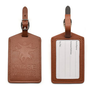 El más nuevo recuerdo de viaje de moda personalizado pasaporte de lujo y cuero de etiqueta de equipaje de PU con logotipo - Product Image 4