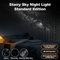 Projecteur d'étoiles LED USB HD pour plafond de voiture, lumière d'ambiance galaxie, voie lactée, lune et Saturne, veilleuse ciel étoilé pour chambre à coucher