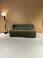 Canapé-lit modulaire une place style gaufré, design contemporain, extensible, rembourré, écologique, durable, avec pieds en éponge à haute résilience