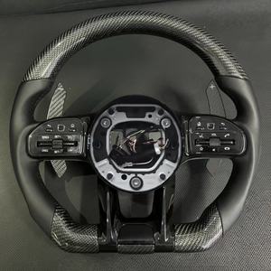 พวงมาลัยรถยนต์ทำจากคาร์บอนไฟเบอร์อะไหล่รถยนต์สำหรับเมอร์เซเดสเบนซ์ GT W190 C190 W205 W166 X167 W177 W290 C217 W222คาร์บอนไฟเบอร์ - Product Image 1
