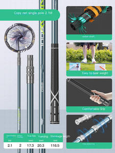 Ensemble de filet de pêche télescopique en fibre de carbone ultraléger et rigide - Comprend une canne pliable et une tête de filet - Product Image 6