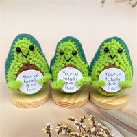 Handgemaakt Fruit Gehaakt Positief Breien Avocado Emotionele Ondersteuning Augurk Aardappel Bureau Decoratie Cadeau Vriend Gebreide Groente
