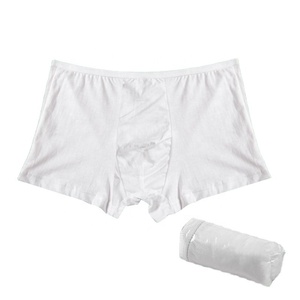 Sous-vêtements jetables respirants en coton pour hommes personnalisés Caleçons de voyage pour spa - Product Image 1