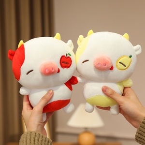 Divertidos Peluches de <span class=keywords><strong>Cerdo</strong></span> y <span class=keywords><strong>Vaca</strong></span> con Temática de Frutas, Juguetes de <span class=keywords><strong>Peluche</strong></span>, Regalos Perfectos para Niños, Juguetes de Compañía, Decoración del Hogar - Product Image 3