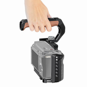Kit de cage pour appareil photo en alliage d'aluminium avec poignée supérieure, poignée latérale en bois, griffe froide et rail NATO pour Sony <span class=keywords><strong>ZV</strong></span>-<span class=keywords><strong>E1</strong></span> - Product Image 6