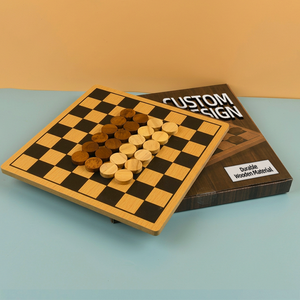 Alta qualità Custom in legno <span class=keywords><strong>dama</strong></span> scacchiera <span class=keywords><strong>gioco</strong></span> <span class=keywords><strong>da</strong></span> tavolo educativo giocattolo giochi <span class=keywords><strong>da</strong></span> tavolo <span class=keywords><strong>dama</strong></span> - Product Image 5