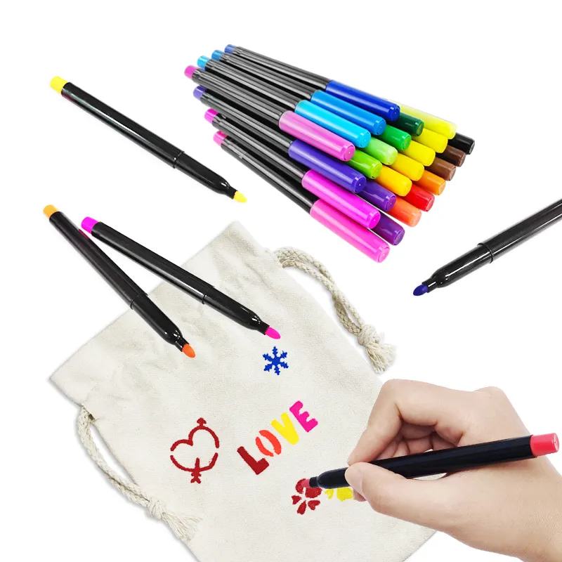 KHY boya grafiti çekme sanat renk kroki çocuk değiştirme seti renk üzerine baskı için Set T-Shirt tekstil kumaş işaretleyici kalem