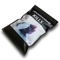 Sachet d'emballage vide personnalisé en plastique Mylar et feuille d'aluminium noir, anti-odeur, pour tabac et cigares, 10g, pour rouler à la main