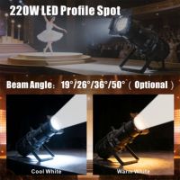 Projecteur LED profilé 220W direct d'usine, blanc réglable CCT 3200K-6500K, DMX512, IP20, pour théâtre, studio TV, salle de conférence, scène
