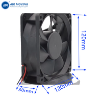 Ventilateur de refroidissement pour boîtier d'ordinateur PC AM12038M12B 12V 24V, ventilateur CPU 120mm 12cm, ventilateur DC sans balais 120mm x 120mm x 38mm