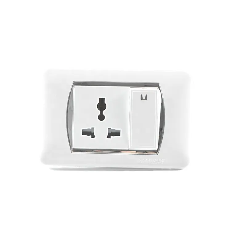 SANSHE electrical fittings 13a 1 gang 3 pin switches socket light switches and sockets