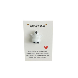Adesivi murali fai da te con simpatici pinguini e fokali che abbracciano carte, frasi di incoraggiamento in inglese, per decorare con messaggi ispiratori e scene. - Product Image 5