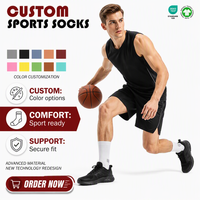 Chaussettes de compression personnalisées en gros avec logo OEKO-TEX GOTS, respirantes, rembourrées, pour le sport, la randonnée, la course à pied et le cyclisme