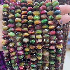 ลูกปัดพลอยธรรมชาติขายส่ง ลูกปัดไทเกอร์อายสีเหลืองทรงเหลี่ยม ลูกปัดไทเกอร์อายสีเหลืองแบบแผ่นคำนวณมุม - Product Image 5