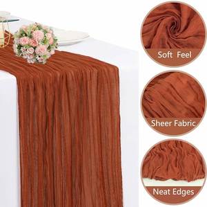 Cheesecloth <b>Table</b> <b>Runner</b> 35x120Inch Spring Easter Cheese Cloth <b>Table</b> <b>Runner</b> 10FT Boho Gauze <b>Table</b> <b>Runners</b> - Product Image 4