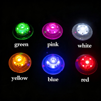 Autocollant LED Lumineux pour Bouteille, Couleurs RGB Changeantes, Base Conique Haute Luminosité pour Verre à Whisky, Fête, Bar