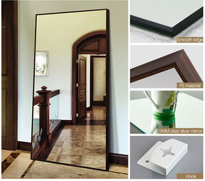 <span class=keywords><strong>Miroir</strong></span> sur pied élégant, <span class=keywords><strong>grand</strong></span> format, décoration murale de toilette, pour le <span class=keywords><strong>salon</strong></span>, vente en gros - Product Image 2