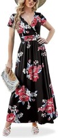 Tropical hawaïen tortue dos bambou imprimé robe été plage loisirs lâche col en v wrap poitrine manches courtes poche robe