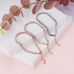 KRKC nuovo Design Bling moda moda femminile gioielli per il piede in <span class=keywords><strong>argento</strong></span> CZ braccialetto alla caviglia Charm diamante catena Tennis <span class=keywords><strong>cavigliera</strong></span> per le donne - Product Image 6