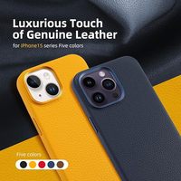 Coque de téléphone en cuir véritable de luxe Offre Spéciale pour iPhone 16 15 Plus Pro Max Slim couverture de téléphone portable