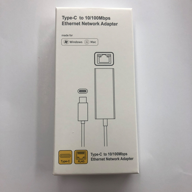 USB 3.1 Type C Gigabit Ethernet Adapter 10/100/1000 Mbps RJ45 Lan Network Card ABS Internal PC/Laptop Computer Accessories