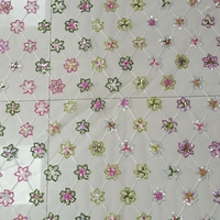 Tissu brodé de haute qualité en polyester avec paillettes, design le plus récent, pour robe