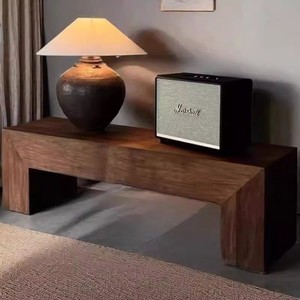 Banco Largo Multifuncional de Madera Maciza de Estilo Vintage, para Hogar, Estilo Wabi-Sabi, Mesa de Centro para Sala de Estar, <span class=keywords><strong>Taburete</strong></span> Creativo para Hotel - Product Image 4