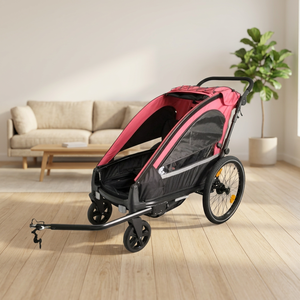 Remolque de Bicicleta para Niños, Marco de Aleación de Aluminio, Suspensión Independiente, Llantas Inflables de 20 Pulgadas, Capacidad de Carga de 35 kg, Compatible con Bicicletas de 30 Pulgadas, Fin de Semana - Product Image 2