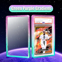 Étui de protection antichoc en TPU pailleté pour cartes gradées PSA BGS, protection antichoc en silicone dégradé pour cartes à collectionner